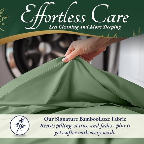 5- NIB Bamboo Sheets KingSize 6 pcs-Ultra Soft & Luxuriously Cooling, 17" Deep - Picture 5 of 8